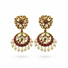 Kempu Chandbali Earrings - White Background