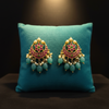 Kempu Chandbali Earrings – velvet display presentation