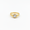 Panchaloha Crystal Solitaire Ring on white background