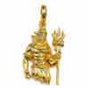 Lord Shiva gold pendant on white background – studio product photo