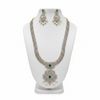 Emerald CZ Long Haram Necklace Set - Mannequin