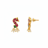 Kempu Parrot Stud Earrings white background product shot