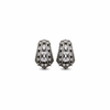 Victorian Bali Hoop Earrings White CZ White Background Studio Shot