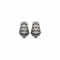 Victorian Bali Hoop Earrings White CZ White Background Studio Shot