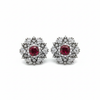 Black Rhodium CZ Tops - Ruby Red