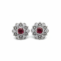 Black Rhodium CZ Tops - Ruby Red
