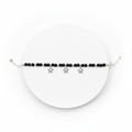 92.5 Silver Kids Bracelet with Sparkling 4-Pointed Star Charms on white background