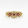 Ruby Diamond CZ Floral Pendant for Changeable Bangle Bracelet