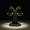 Emerald Chandbali Earrings – velvet display presentation
