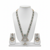Emerald CZ Long Haram Necklace Set - Mannequin