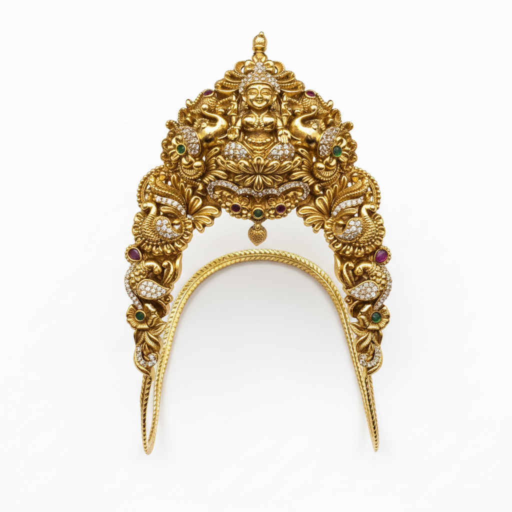 Traditional temple vanki armlet on white background