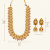 Illustrative square size graphic for necklace and earrings