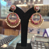 Lifestyle - 925 Silver Jadau Kundan Chandbali on Black Velvet Stand