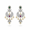 Diamond Replica Chandbali Earrings flat lay on white background