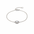 925 Sterling Silver Bracelet with Crystal Centerpiece