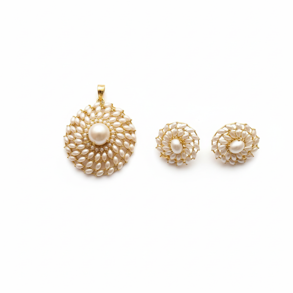 Stunning Pearl Pendant Set - Classic Design | Asp Fashion Jewellery