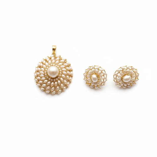 Stunning Pearl Pendant Set - Classic Design | Asp Fashion Jewellery