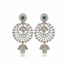 Diamond Replica Chandbali Earrings - White Background Studio Shot