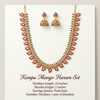 24-inch necklace and 2-inch push-back jhumka specifications