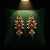 Jadau Kundan Earrings – velvet display presentation