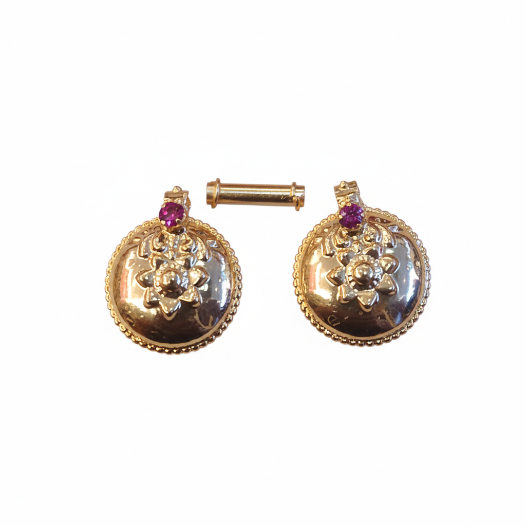 Thali Bottu Mangalsutra Pendants - Gold Plated with Purple Gemstones