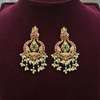 Kempu Polki Chandbali Earrings - Flat Lay