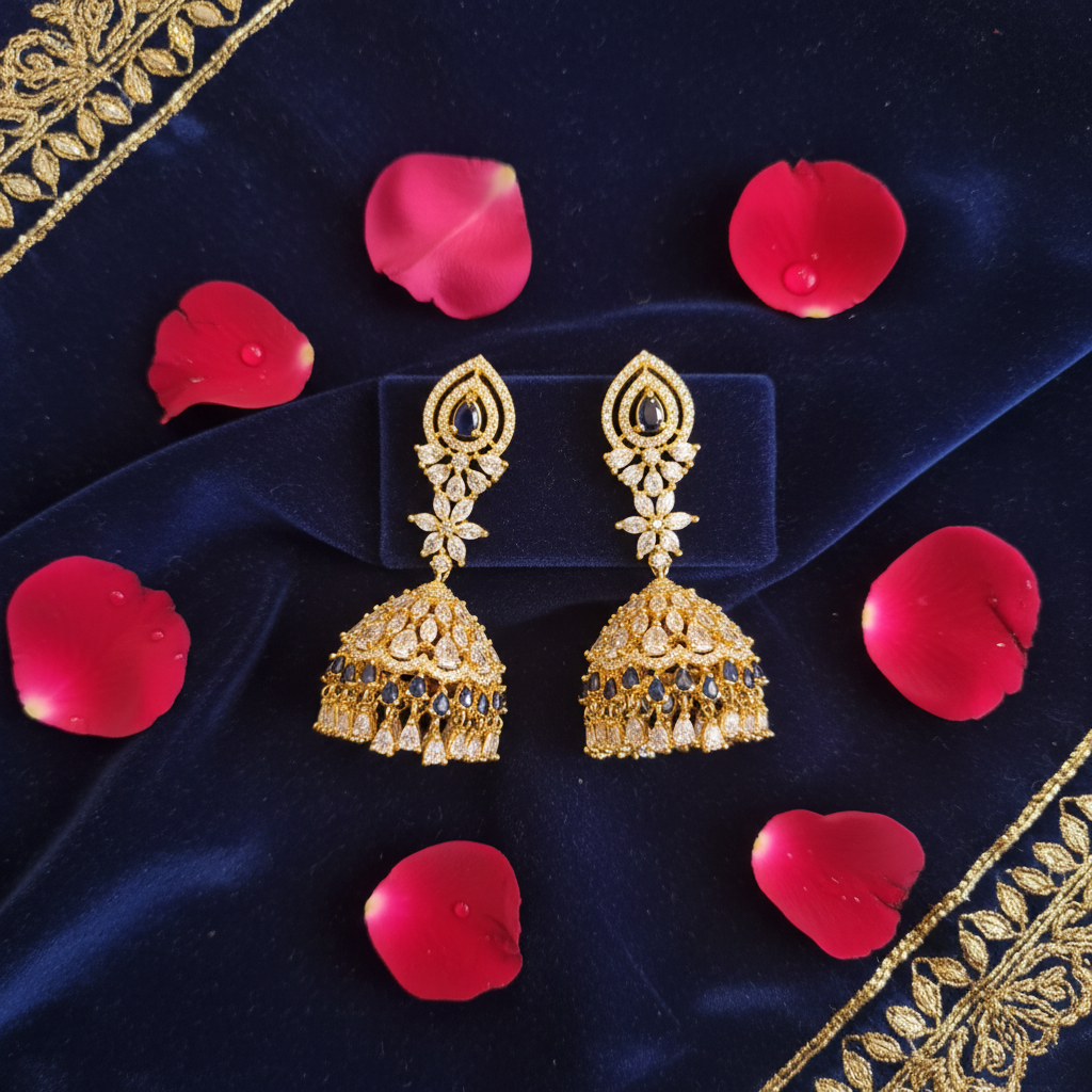 Lifestyle - Gold Blue Jhumka