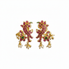 Kempu Peacock Studs – white background studio shot