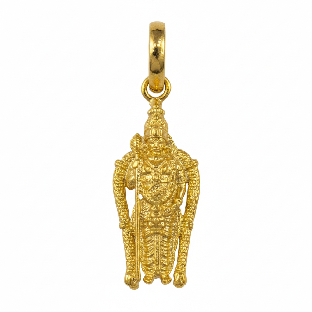 Murugan Swami Locket macro detail deity engraving
