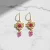 Polki Hoop Earrings - Flat Lay on White Marble