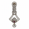 CZ Open Fan Chandelier Earrings - Macro Detail Shot