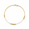 925 silver gold plated anklet on white background