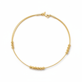 925 silver gold plated anklet on white background