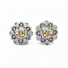 Black Rhodium CZ Tops - Yellow Citrine