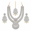 CZ Double Layer Bridal Set - White Background