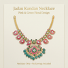 Jadau kundan necklace feature card, necklace only, no earrings included