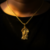 Lakshmi Narasimha Locket lifestyle editorial dark background