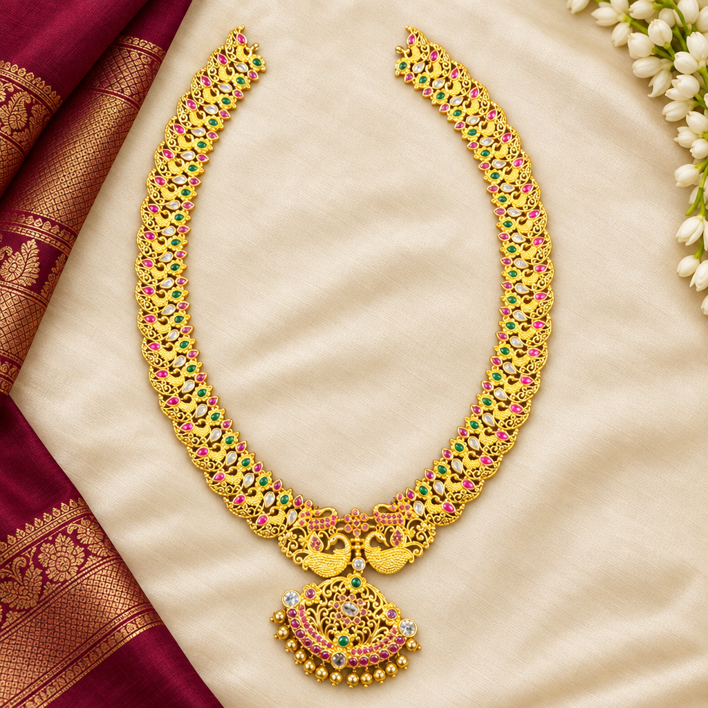 Traditional mango haram cultural flat lay