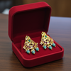 Polki Kempu Chandbali Earrings - In Box