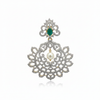 Diamond Chandbali Earrings - White Background Studio Shot