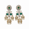 American Diamond Chandbali Earrings - White Background Studio Shot