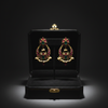Kempu Chandbali Earrings – velvet display presentation