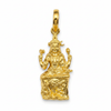 Dakshinamurthy gold pendant on white background – studio product photo