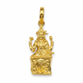 Dakshinamurthy gold pendant on white background – studio product photo