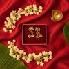 Kempu Parrot Stud Earrings flat lay cultural context