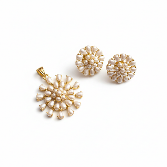 Glamorous Pearl Pendant Set for Women | Asp Fashion Jewellery
