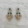 American Diamond Chandbali Earrings - Flat Lay Marble