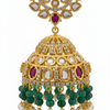 Uncut Diamond Jhumka - Close-up Detail Shot
