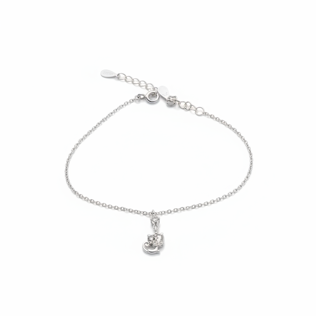 925 Sterling Silver Bracelet with Elephant Charm