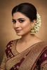 Model wearing Kempu Chakra Sun Jhumka